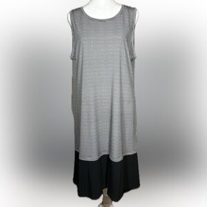 Michael Kors black & white houndstooth sleeveless dress L NWT